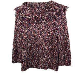 Fringed Collar Knit Sweater Pink Purple Pullover Stylish‎ Soft Cozy